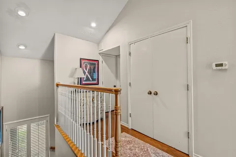 a view of a hallway with entryway