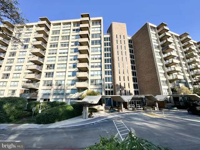 front view of a building with a street