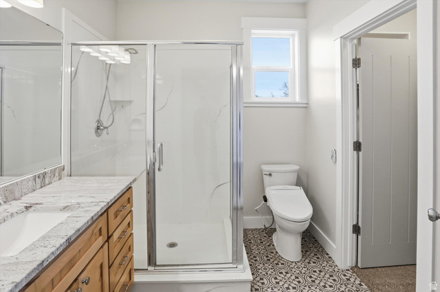 1009 High Creek Road Cove, UT 84320 - Photo 62 of 79 ADU Full bathroom featuring a shower stall and vanity