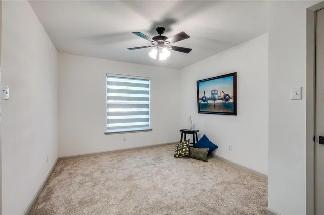 a room with a workspace