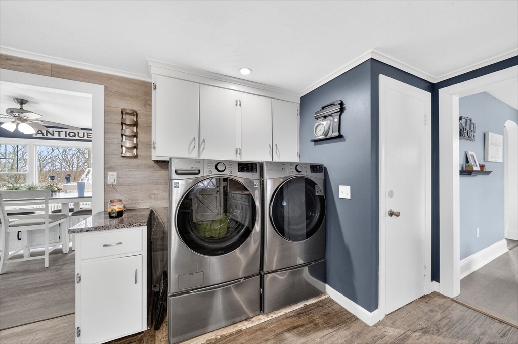 59 Glendale Street Fall River, MA 02720 - Photo 13 of 37 a utility room with sink dryer and washer