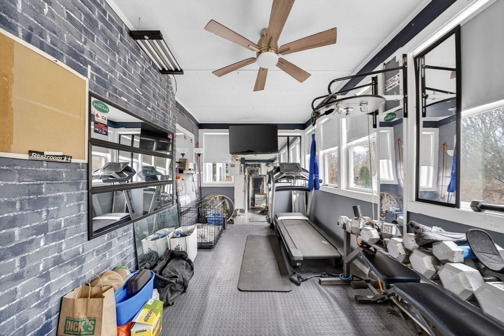 59 Glendale Street Fall River, MA 02720 - Photo 28 of 37 a view of a room with gym equipment