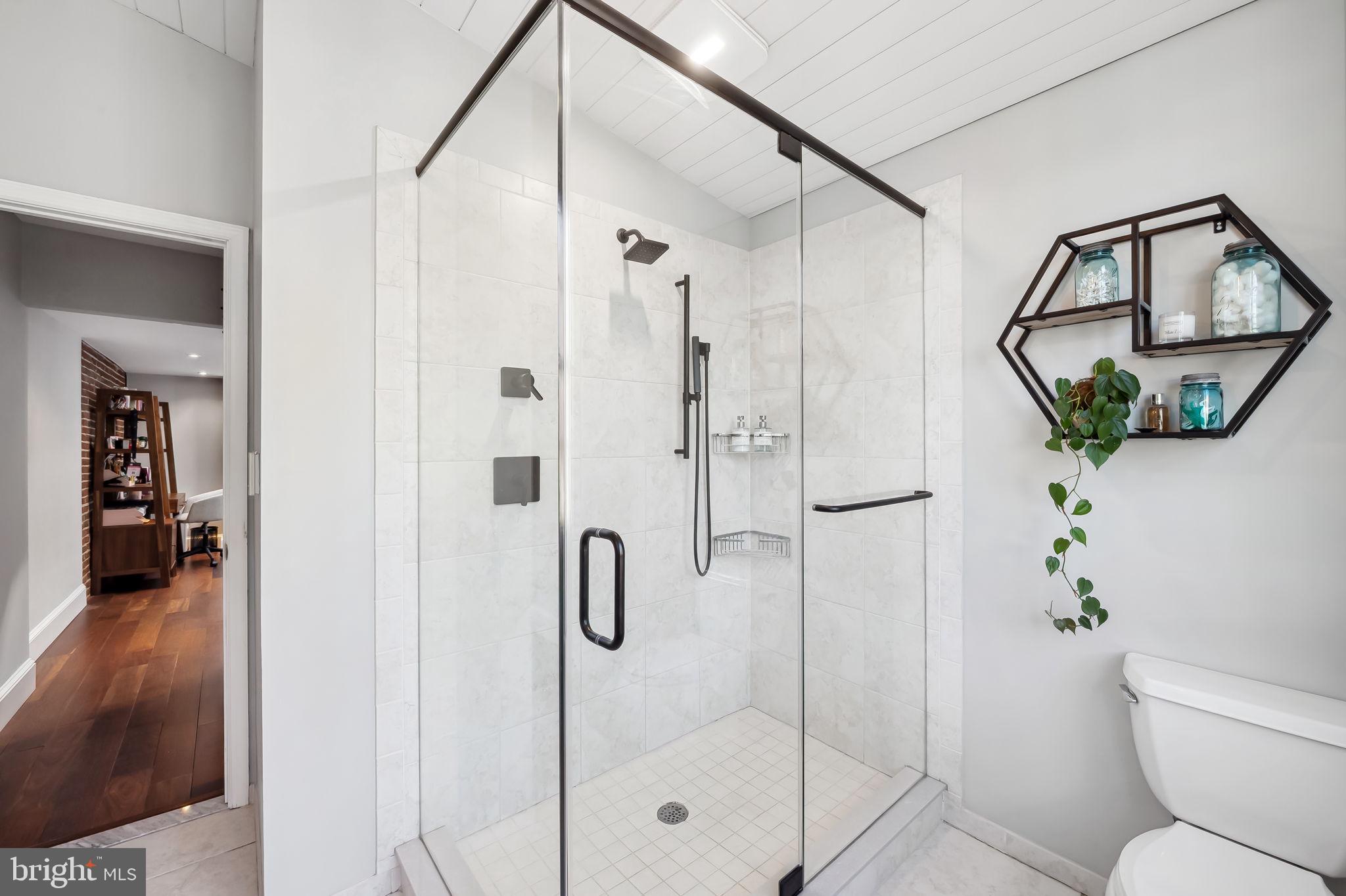 609 South Sharp Street Baltimore, MD 21230 - Photo 30 of 51 a bathroom with a shower and a toilet