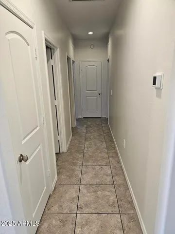 a view of a room with a window