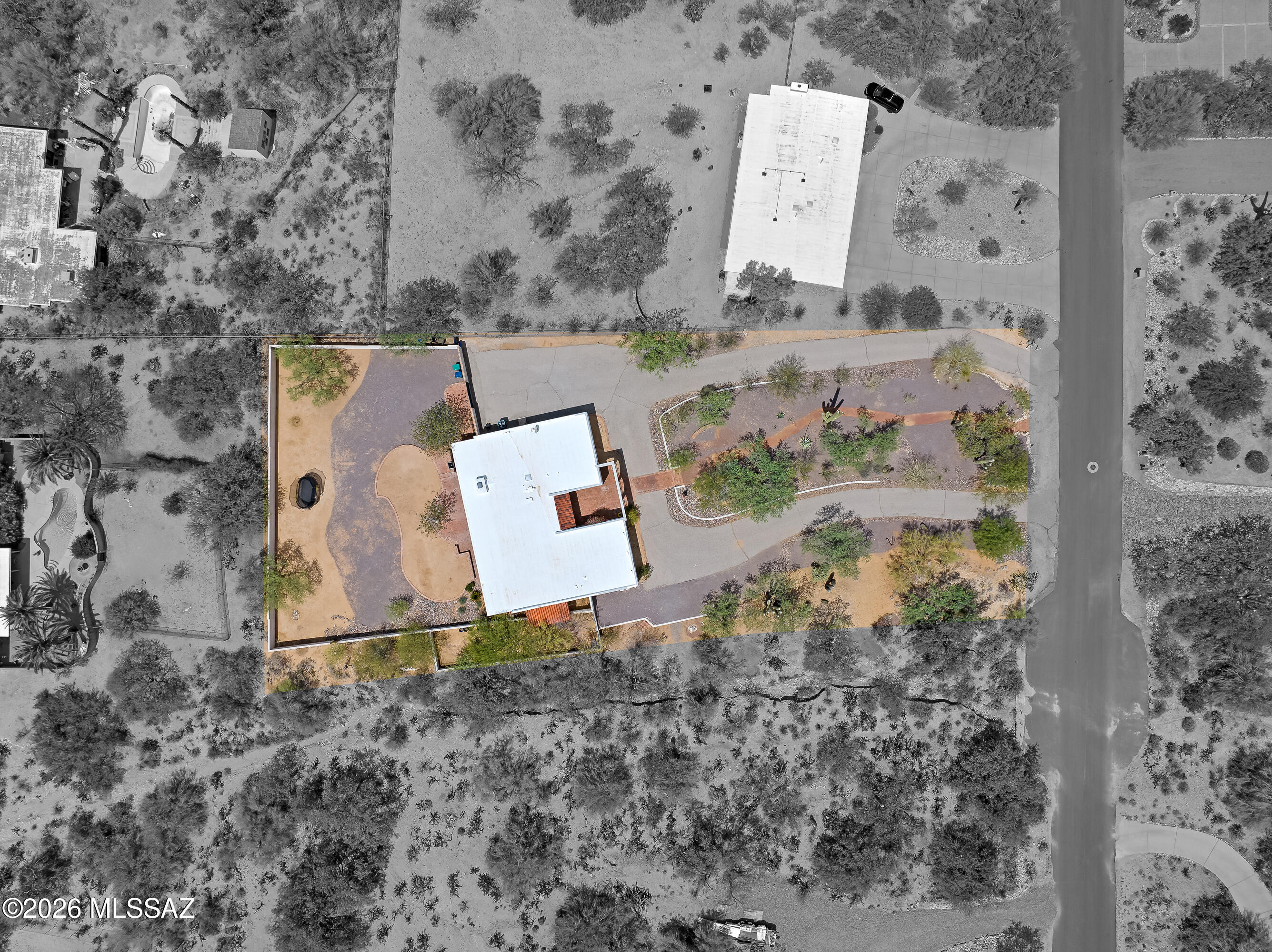 9420 East Ravine Trail Tucson, AZ 85749 - Photo 39 of 39 an aerial view of residential house with outdoor space