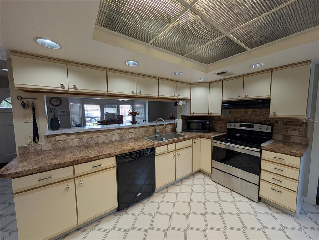 5508 Bryson Drive Orlando, FL 32818 - Photo 35 of 69 a kitchen with stainless steel appliances granite countertop a sink and cabinets