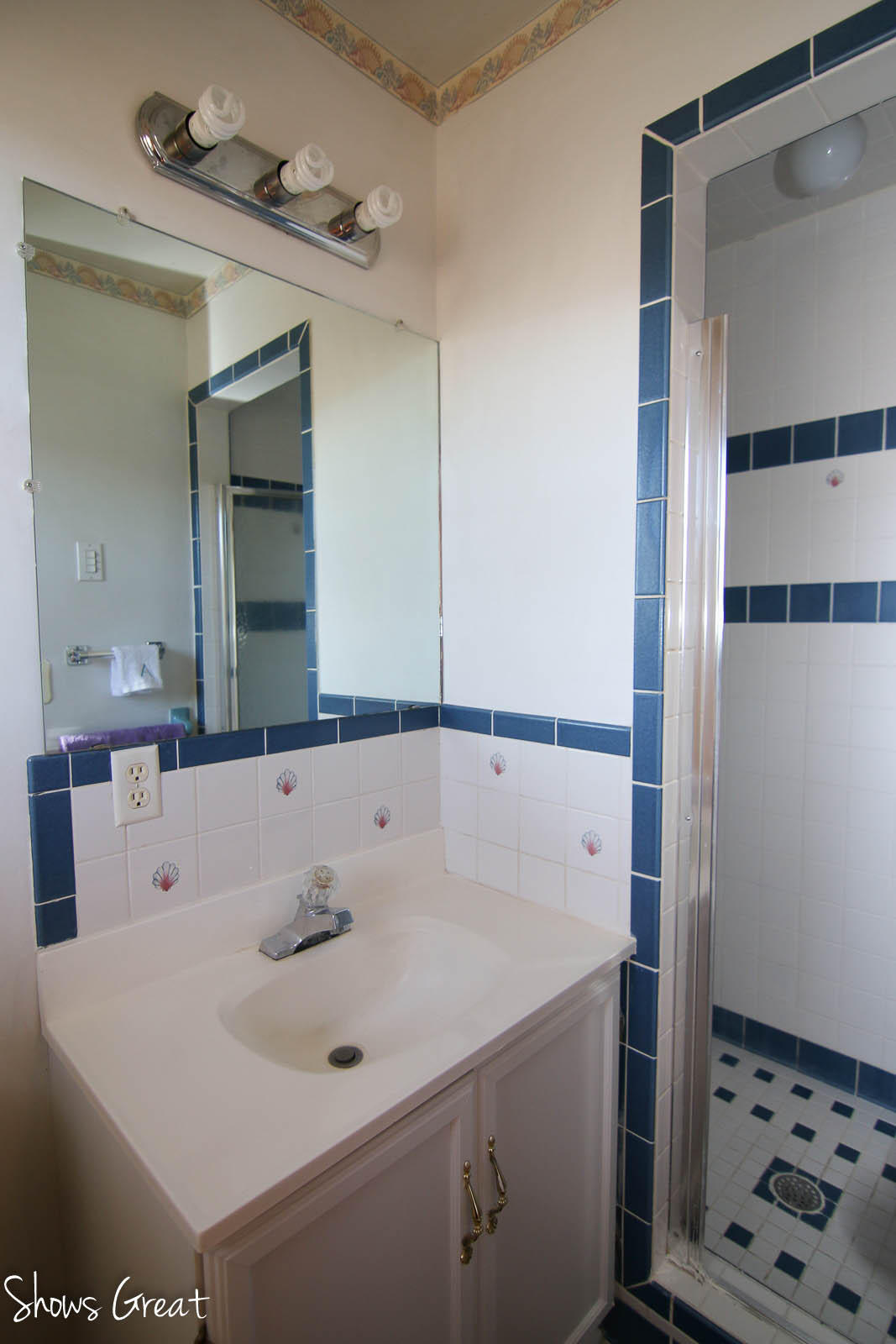 2880 Morgans Mill Road Goodview, VA 24095 - Photo 21 of 34 a bathroom with a sink and a mirror