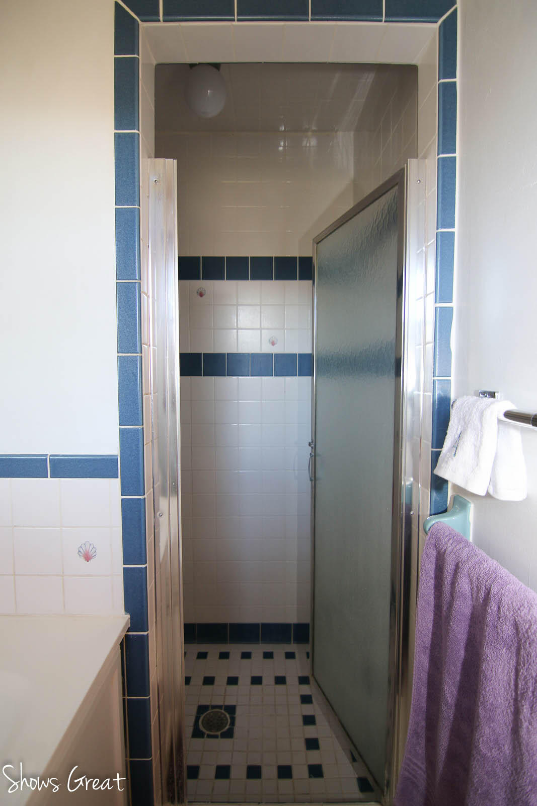 2880 Morgans Mill Road Goodview, VA 24095 - Photo 22 of 34 a bathroom with a glass door shower