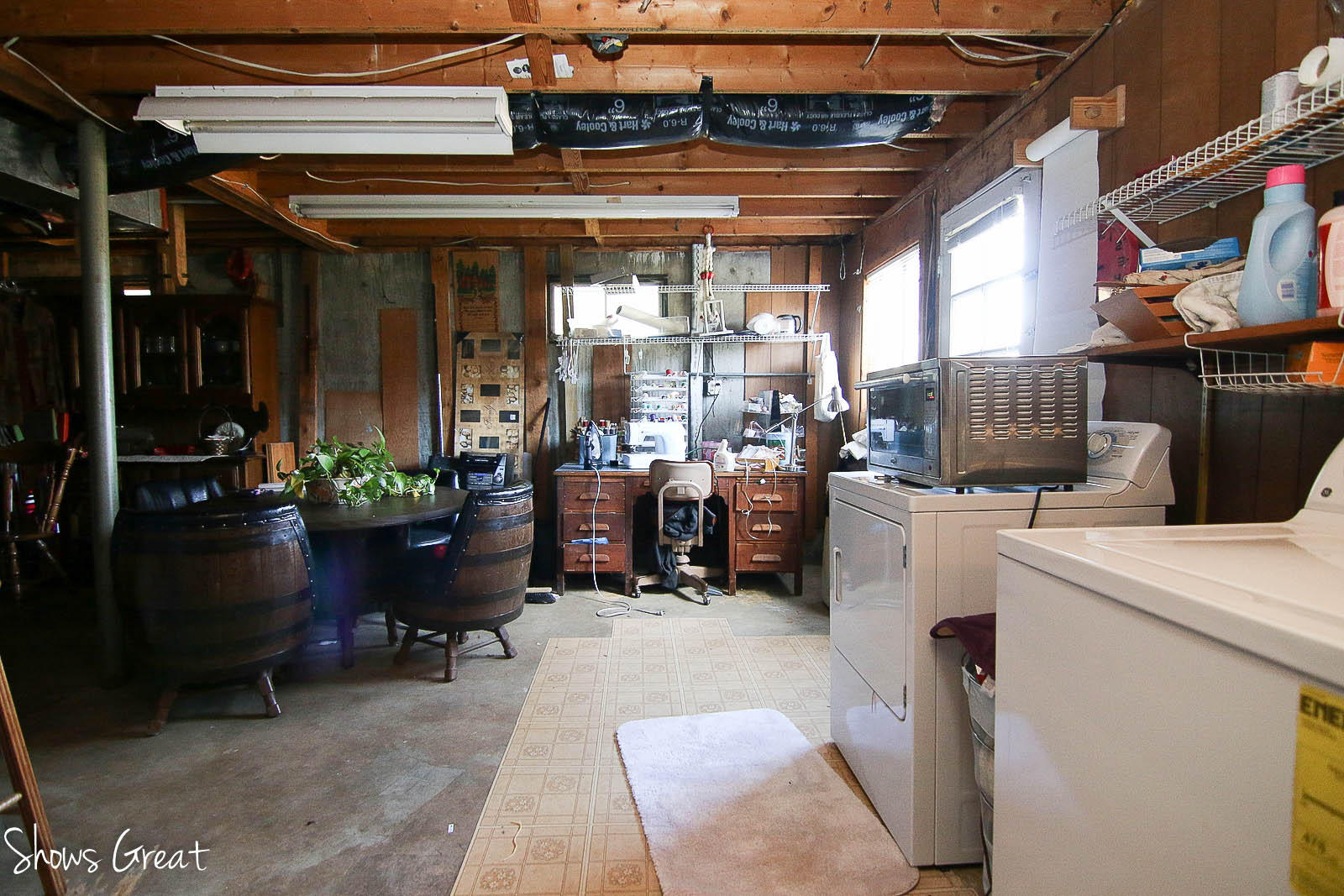 2880 Morgans Mill Road Goodview, VA 24095 - Photo 26 of 34 a view of a storage room with washer and dryer