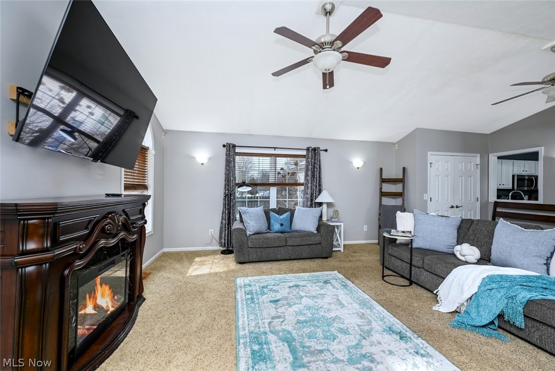 3880 Selnik Road Kent, OH 44240 - Photo 16 of 46 *HELLO GORGEOUS! LARGE ADDITION OF VAULTED CEILING FAMILY ROOM W/DUAL FANS & LIGHTS WITH REMOTES, BAY WINDOW, ARCHED WINDOWS & CLOSET ~