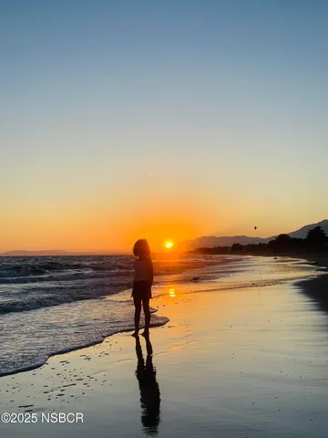 a view of an ocean and beach