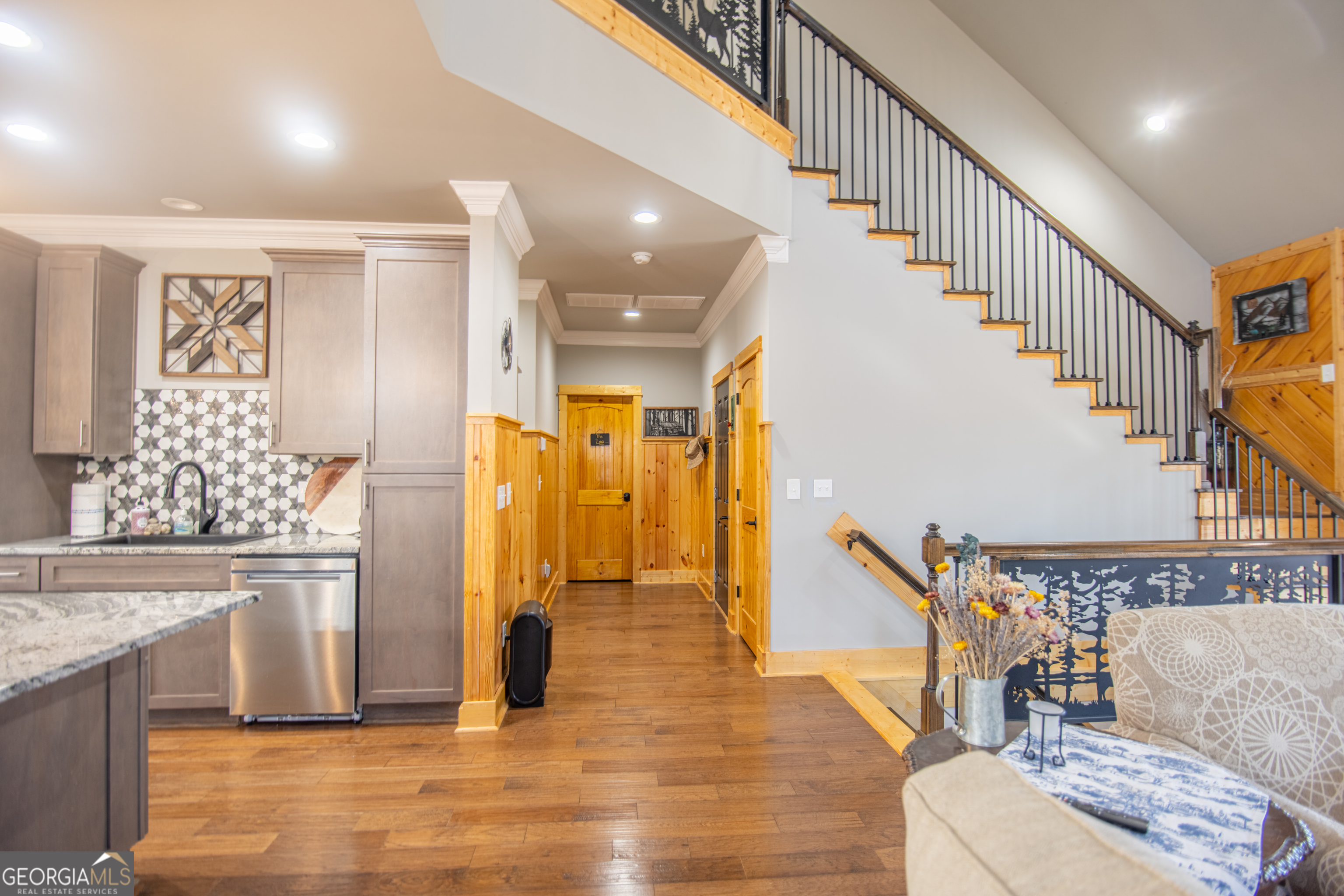 203 Teasley Lane Hartwell, GA 30643 - Photo 11 of 32 a view of entryway and hall with wooden floor