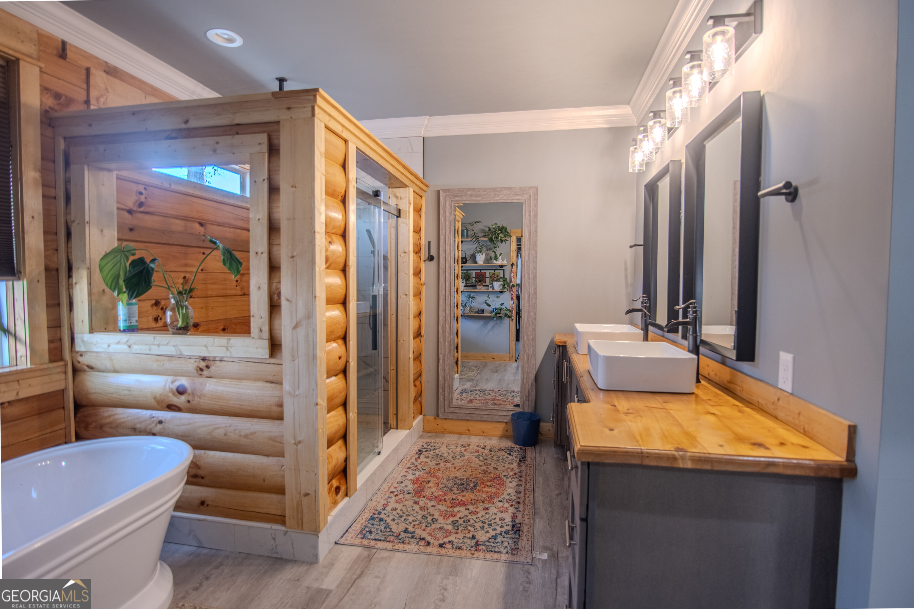 203 Teasley Lane Hartwell, GA 30643 - Photo 13 of 32 a bathroom with a granite countertop sink and a mirror