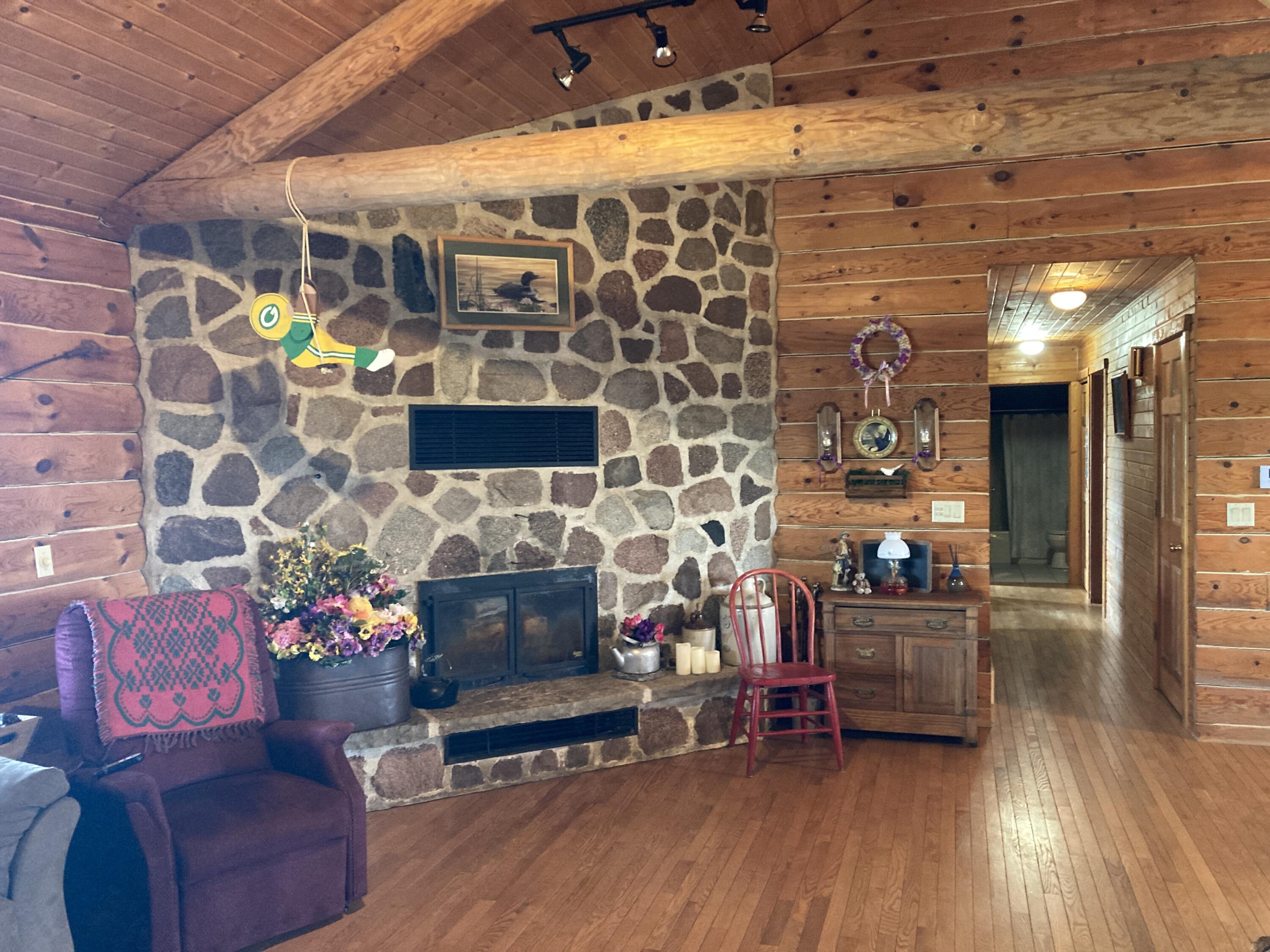 N290 County Rd LL Holland, WI 53013 - Photo 7 of 20 Living Room Fireplace