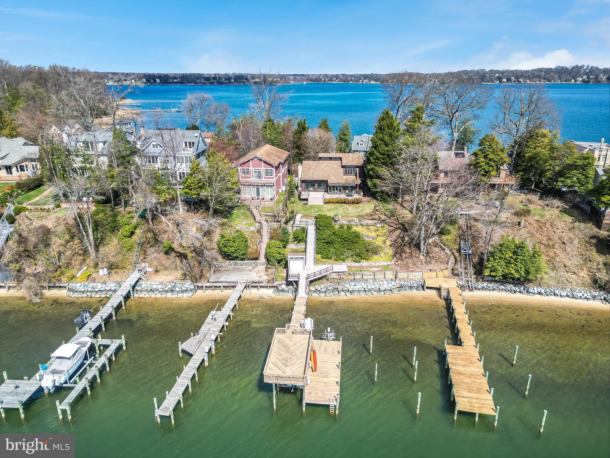 245 Long Point Road Crownsville, MD 21032 - Photo 7 of 53 an aerial view of a house with a lake view