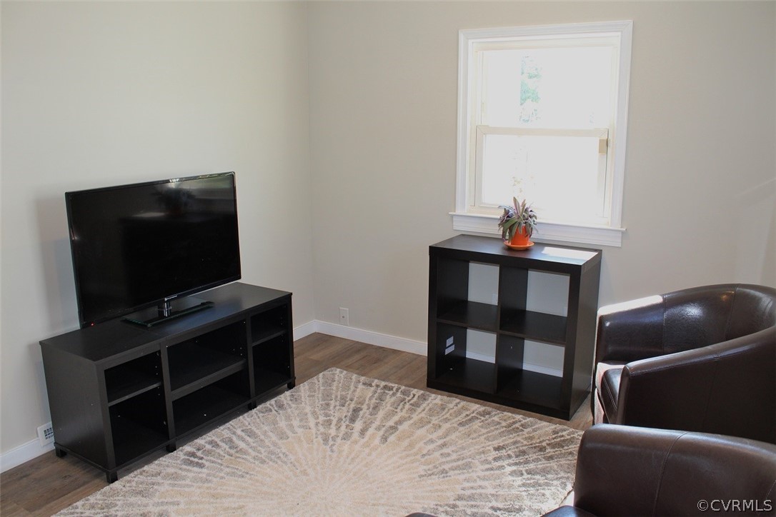 Family Room with new vinyl plank floor