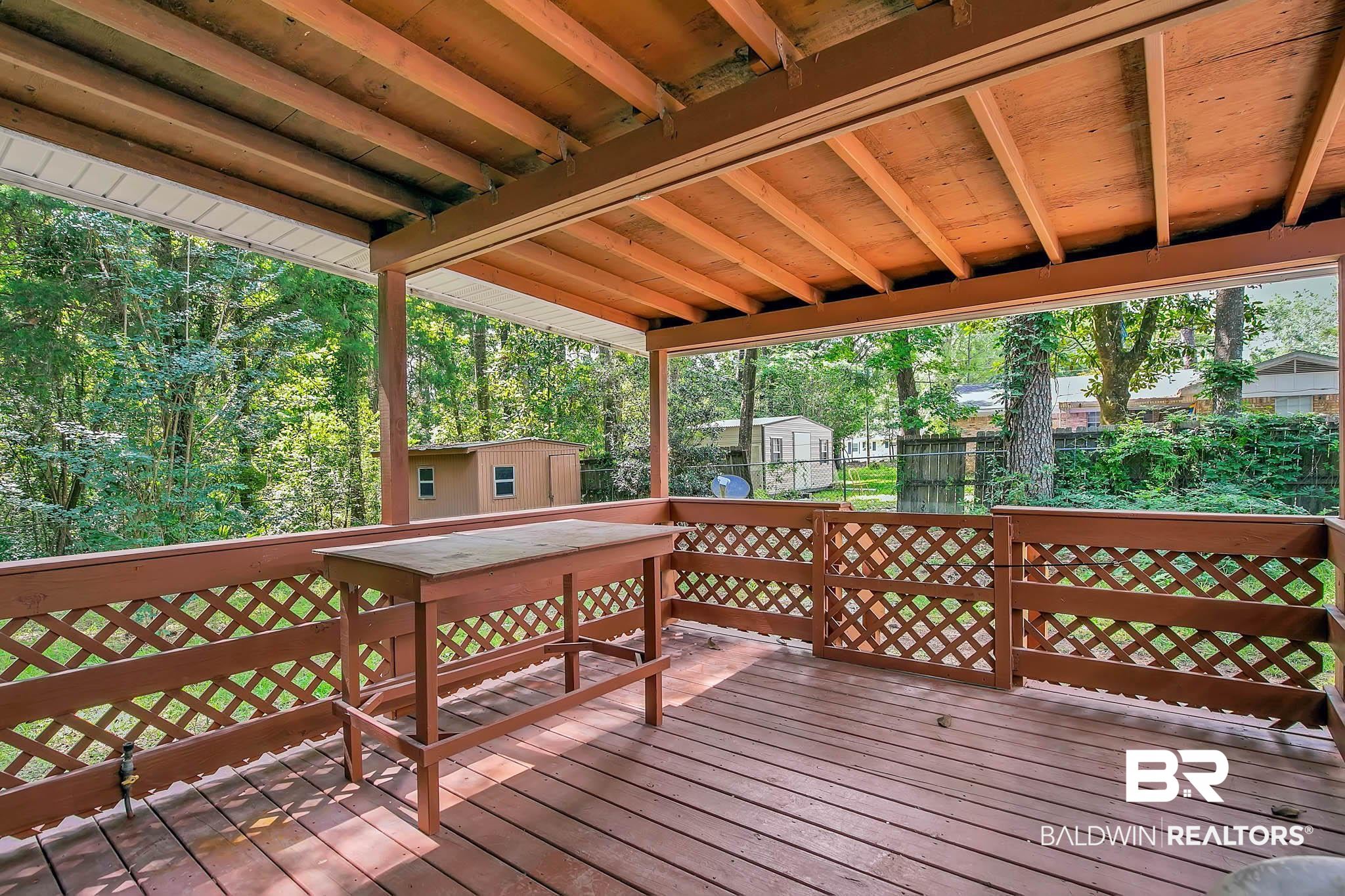 3304 Armond Drive Mobile, AL 36605 - Photo 57 of 62 Wooden terrace with a shed