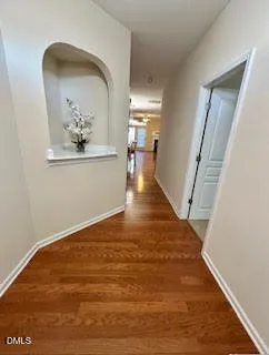 a view of livingroom with furniture and wooden floor