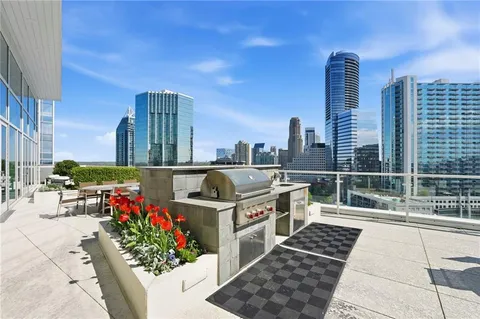 a view of city from balcony