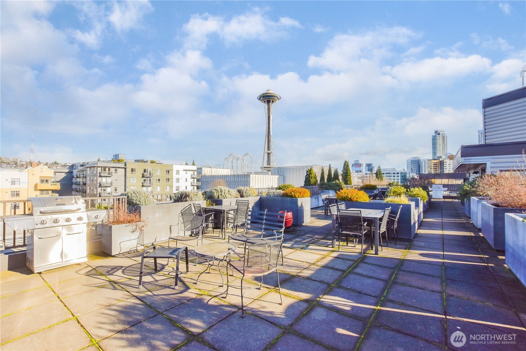 a living room with lots of furniture and appliances