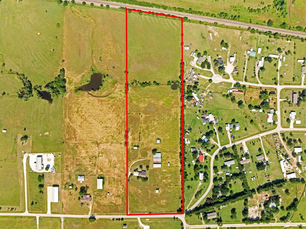 1795 Melton Road Sanger, TX 76266 - Photo 2 of 17 Aerial Property Survey. Outlining the boundaries of the property and surrounding land features