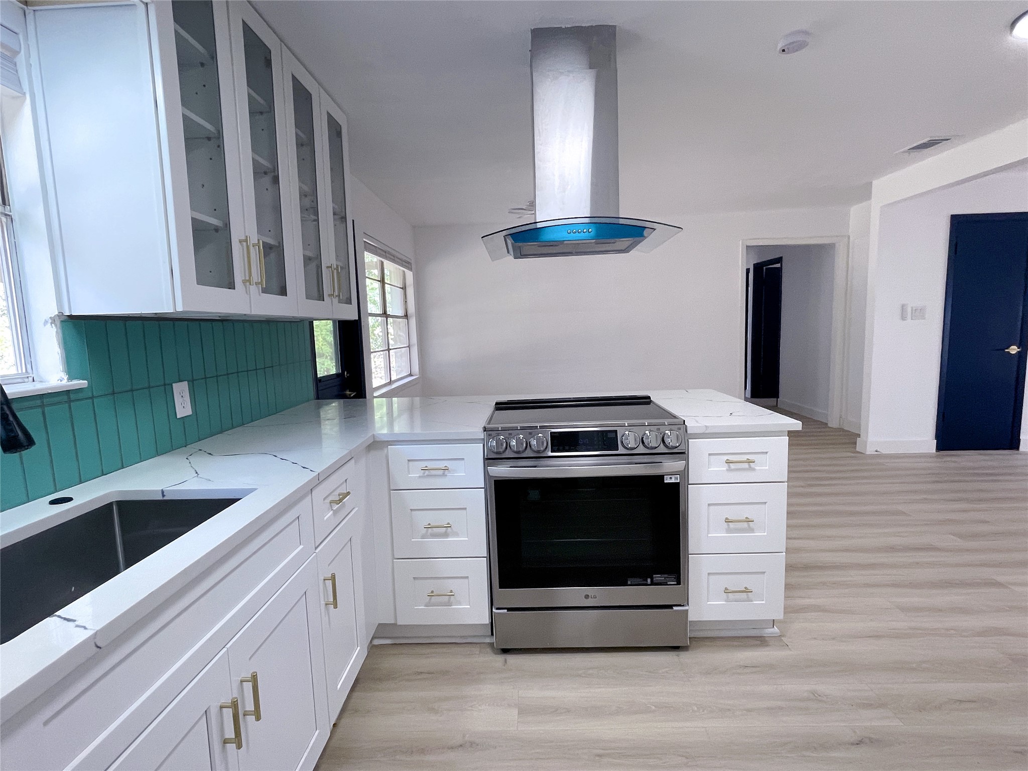 1005 Doris Lane Cedar Park, TX 78613 - Photo 5 of 19 a kitchen with stainless steel appliances granite countertop a stove and a sink
