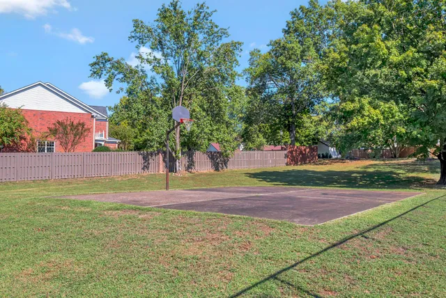 a view of a backyard