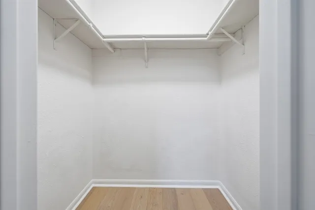 a view of small space with racks on the wall