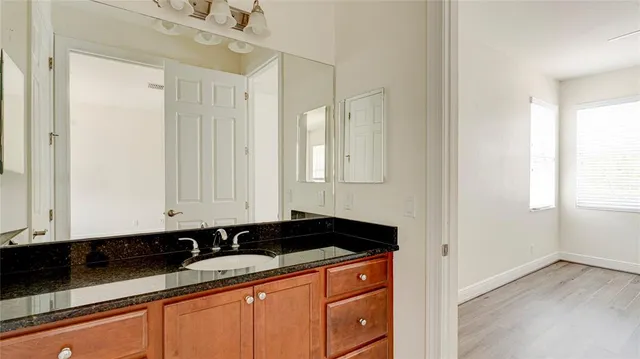 a view of a trees in a yard