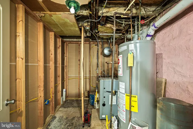 a view of storage and utility room