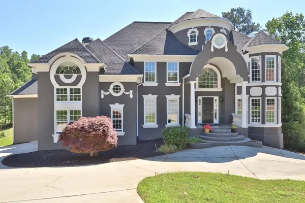 a front view of a house