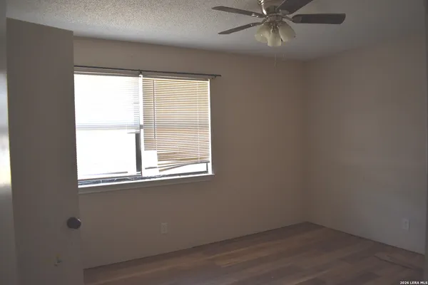 an empty room with a window