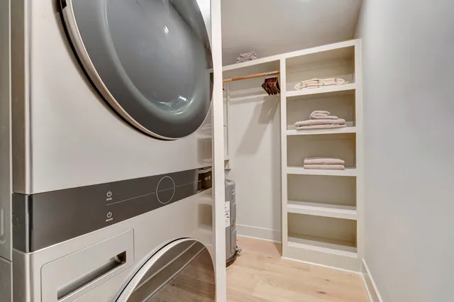 a utility room with washer and dryer