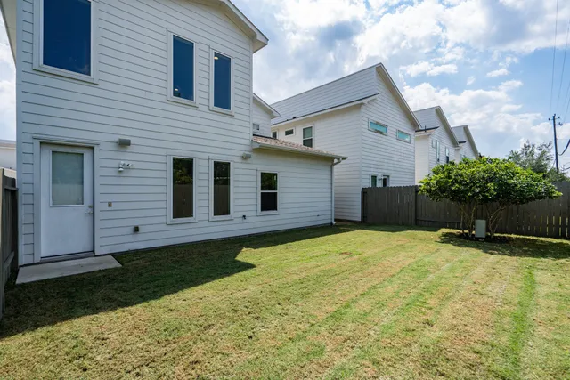 a backyard of a house