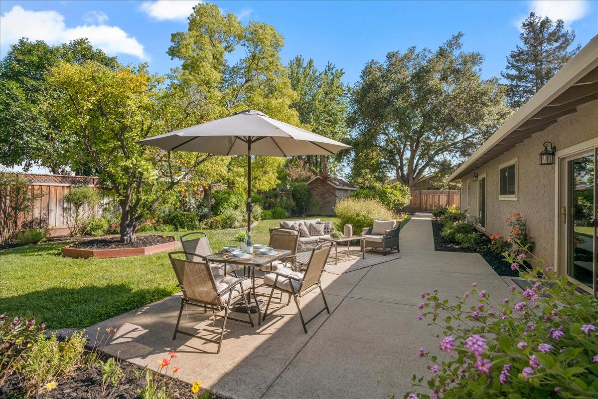 1816 Dry Creek Road San Jose, CA 95124 - Photo 25 of 37 a view of a backyard with sitting area
