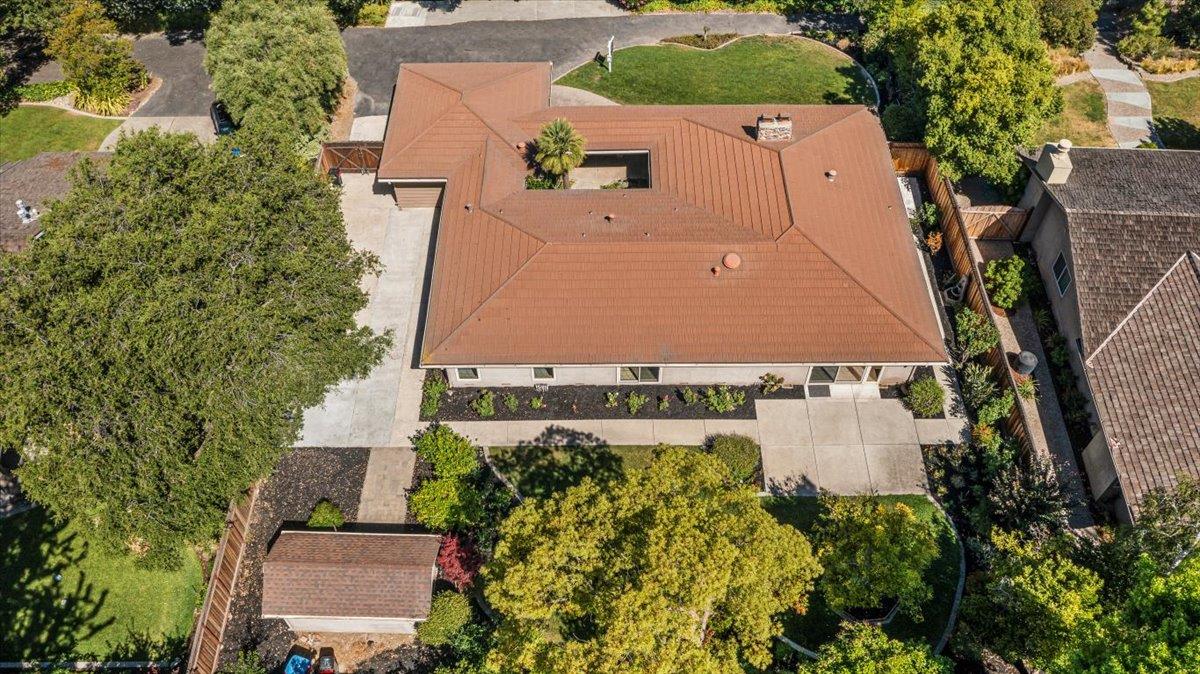 1816 Dry Creek Road San Jose, CA 95124 - Photo 34 of 37 an aerial view of a house with a yard