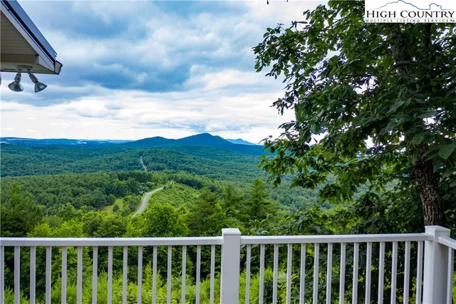 a balcony with an outdoor space