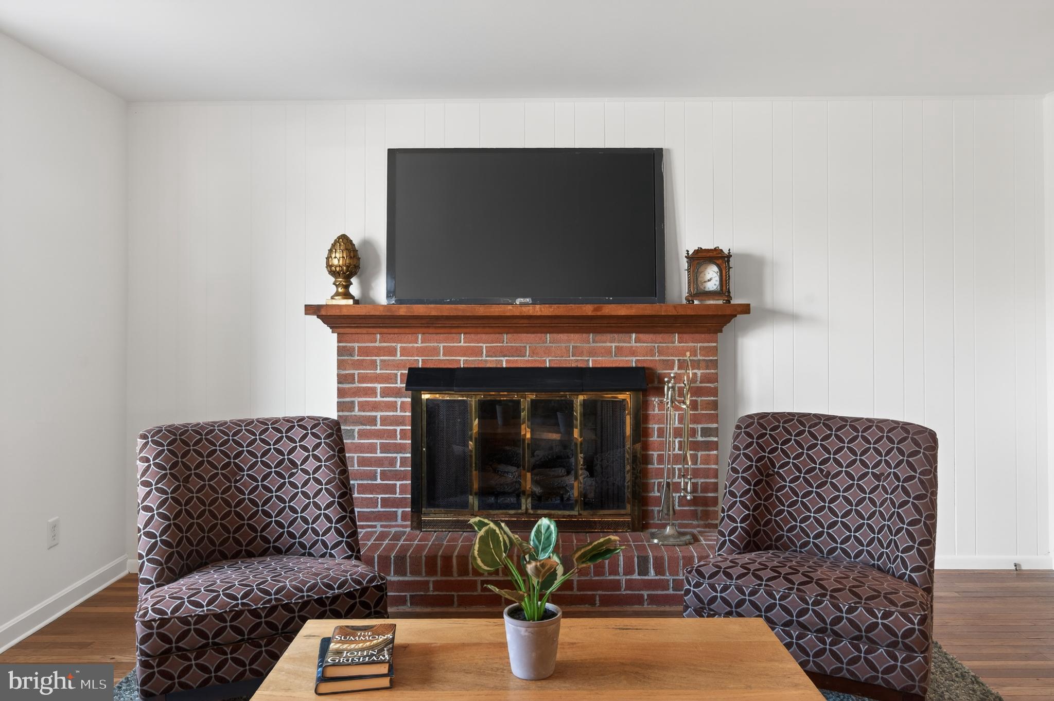 Cozy Wood Burning Fireplace