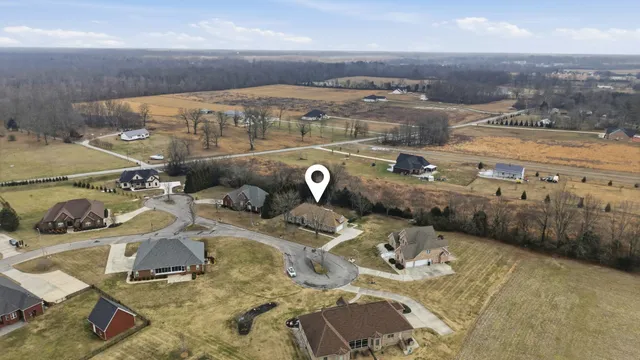 an aerial view of a houses