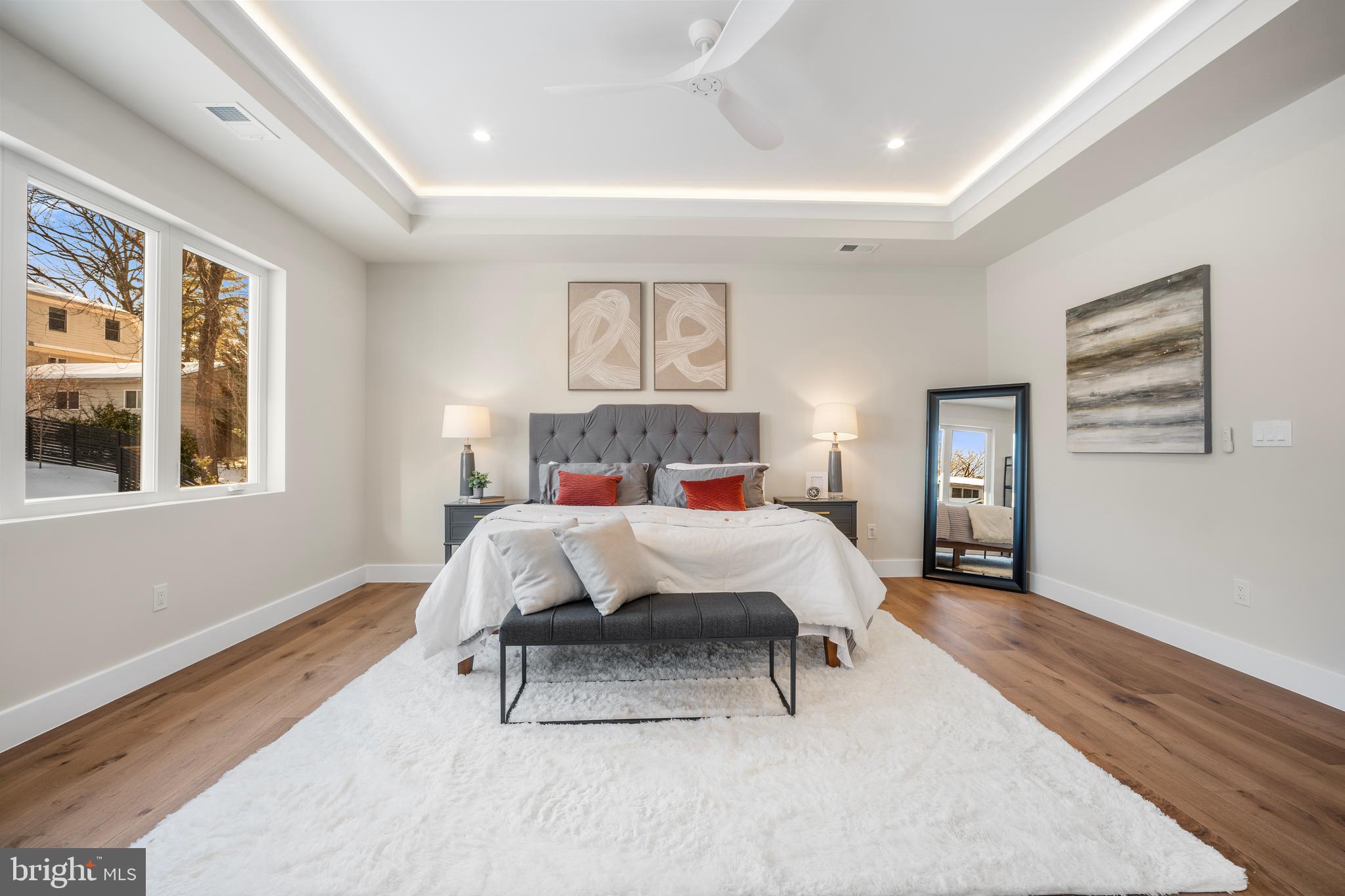 1935 Foxhall Road McLean, VA 22101 - Photo 40 of 80 a bedroom with a bed and wooden floor