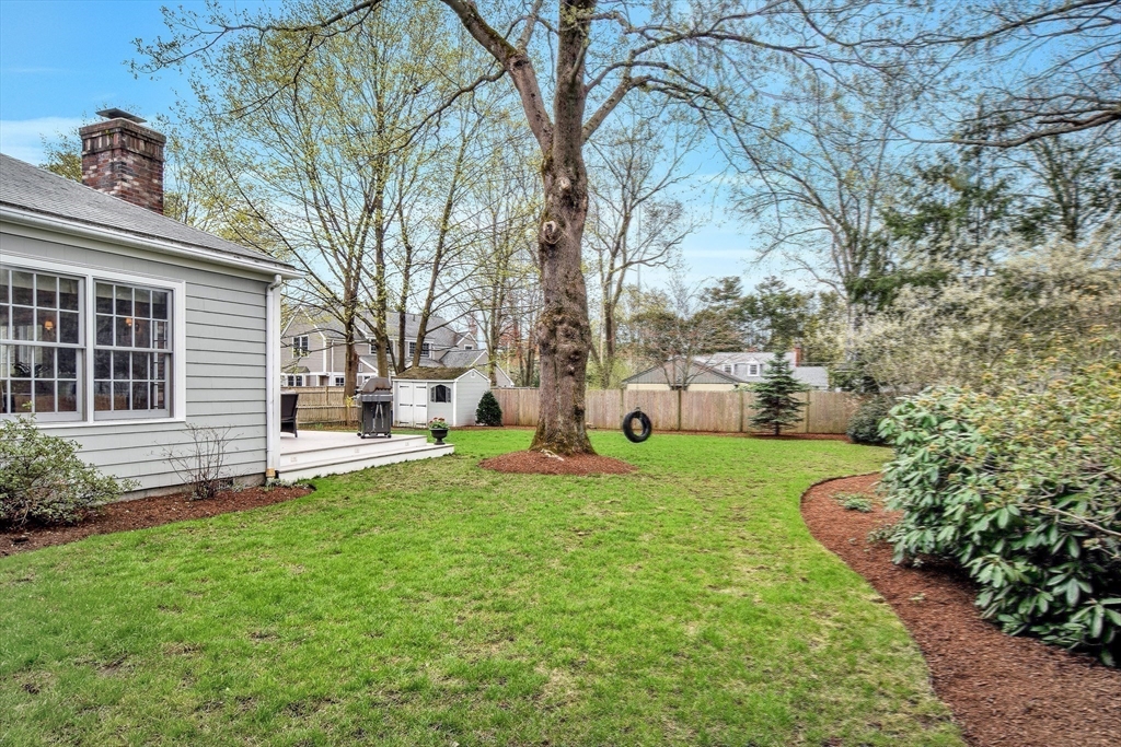 24 Garrison Road Wellesley, MA 02482 - Photo 31 of 32 a view of a house with a backyard