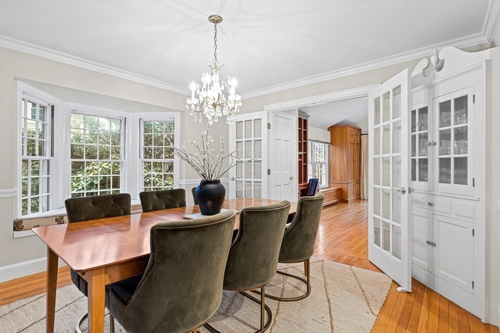 24 Garrison Road Wellesley, MA 02482 - Photo 8 of 32 a view of a dining room with furniture window and outside view