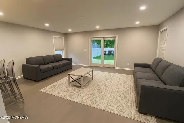 a living room with furniture and a couch