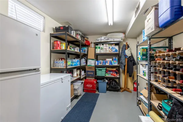 a view of storage and utility room
