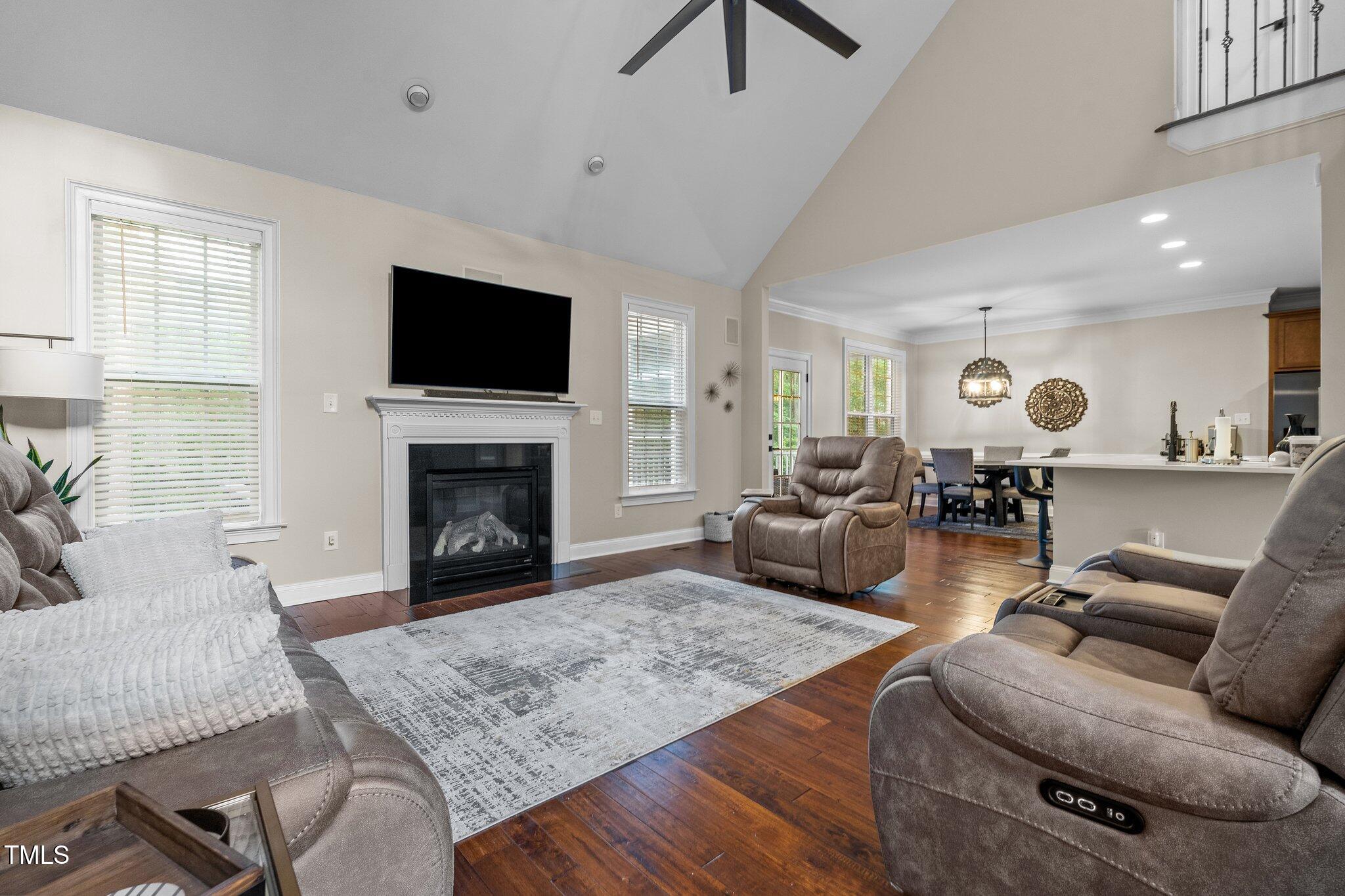 200 Heather Brook Circle Spring Lake, NC 28390 - Photo 2 of 36 a living room with furniture and a fireplace