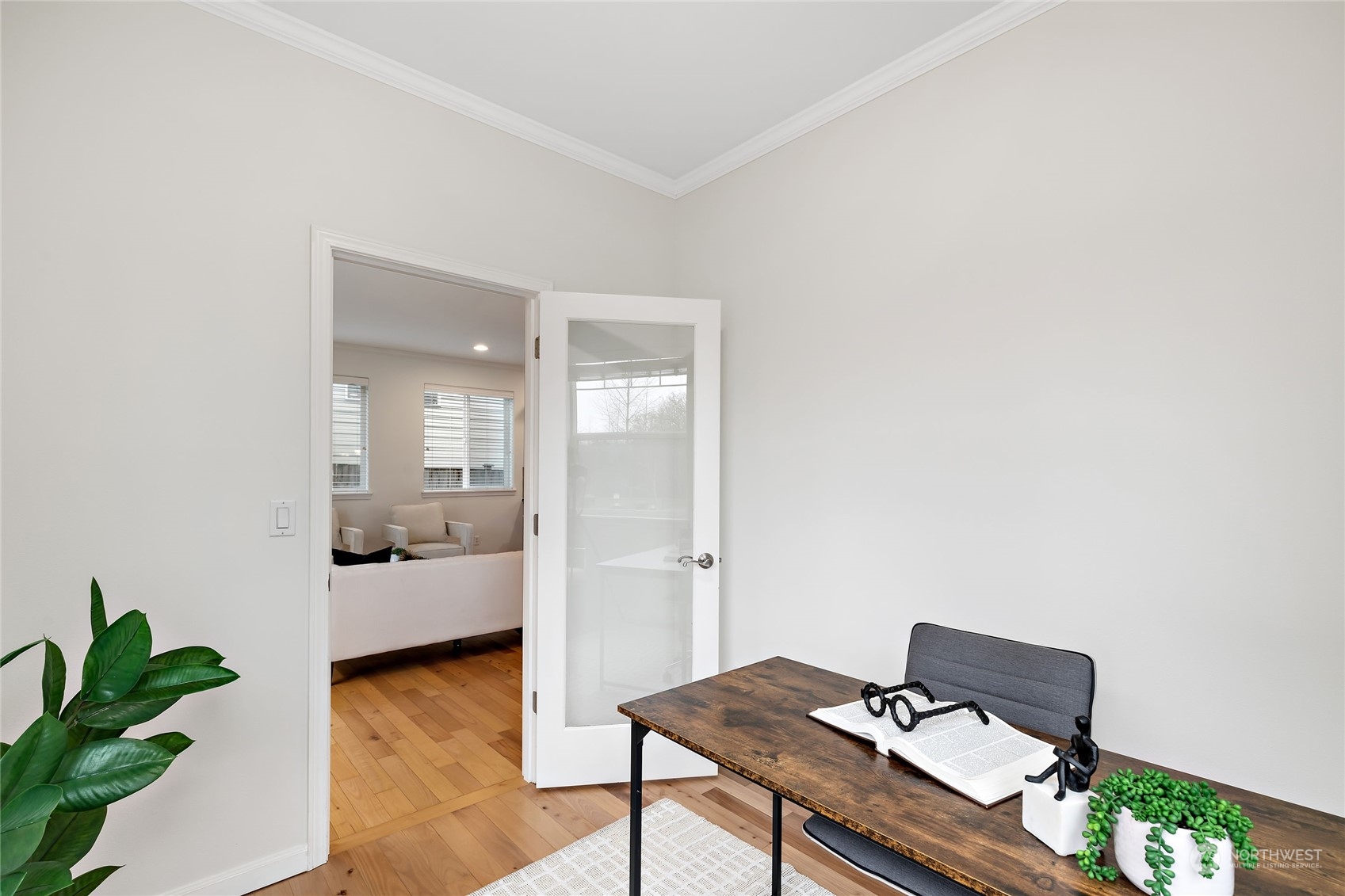 1700 235th Place Southwest Bothell, WA 98021 - Photo 13 of 36 a living room with furniture and a wooden floor