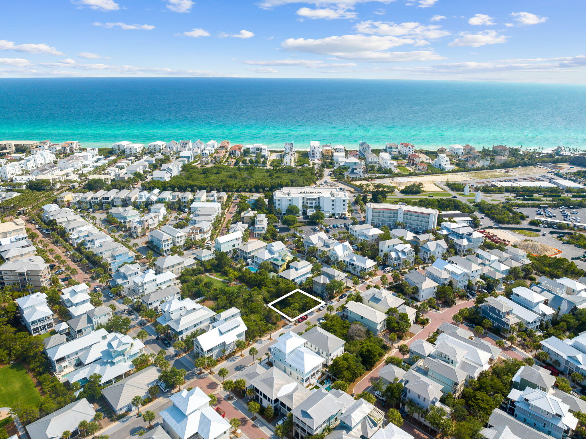 a view of a city with ocean
