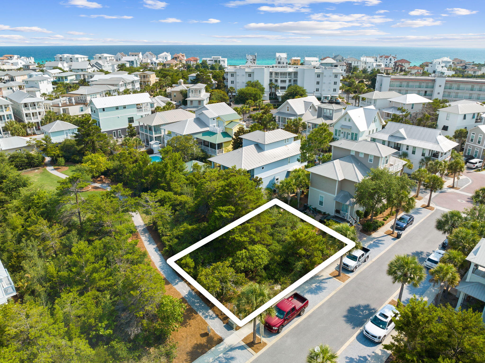 Lot 9 Beach Bike Way Inlet Beach Inlet Beach, FL 32461 - Photo 6 of 10 an aerial view of multiple houses with a yard