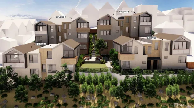 a front view of a multi story residential apartment building