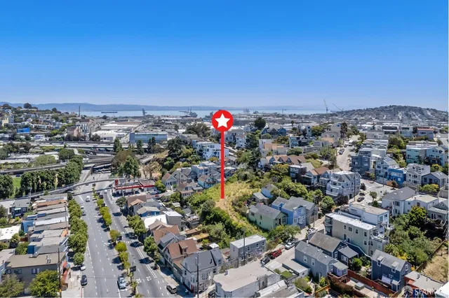 an aerial view of multiple house